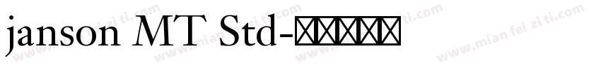 janson MT Std字体转换